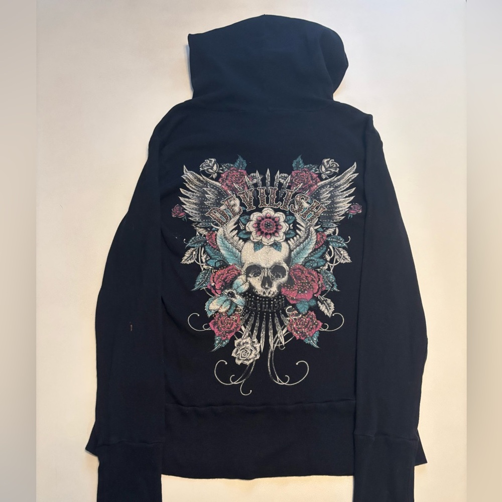 Black Graphic Women Sweater *Devilish*